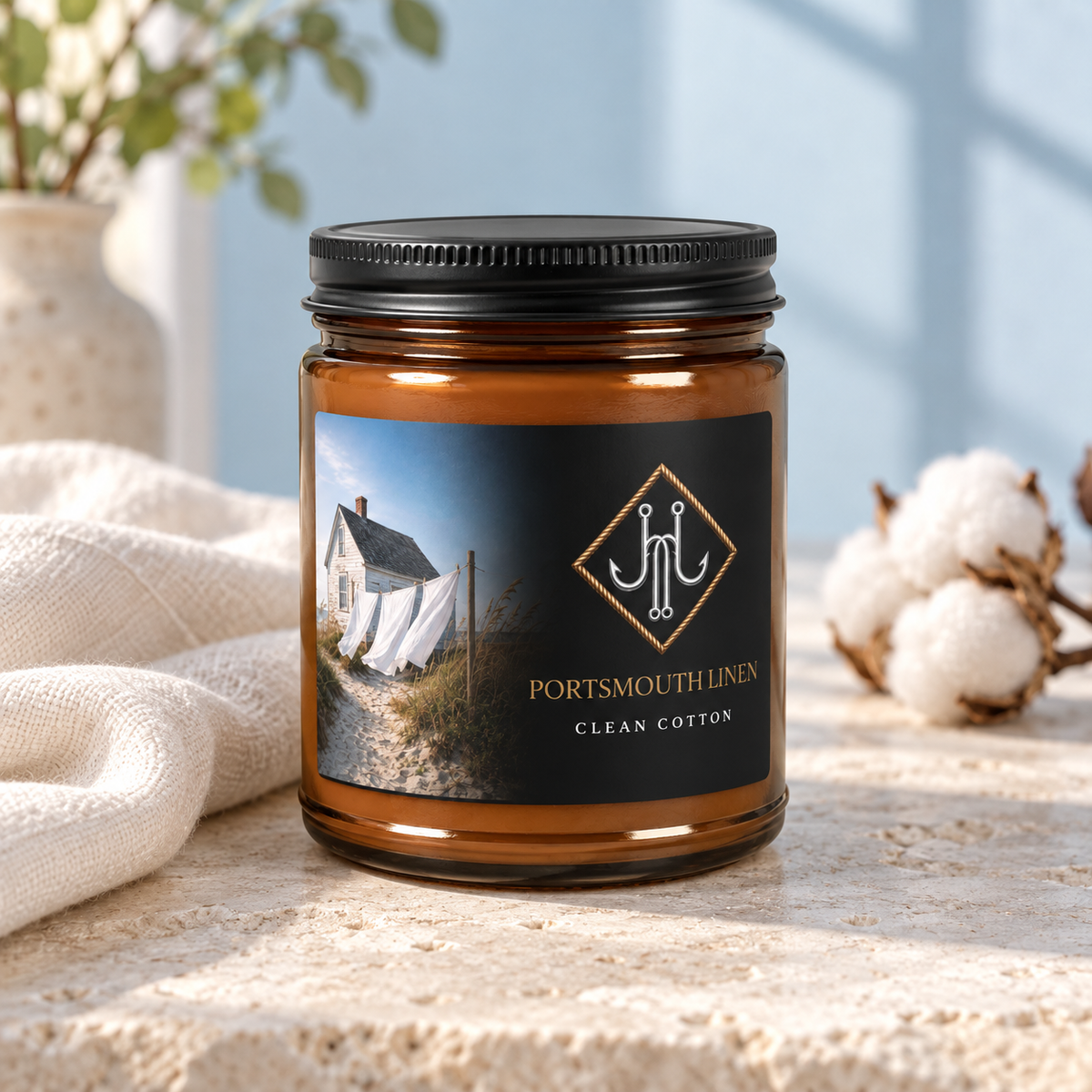 Portsmouth Linen Candle