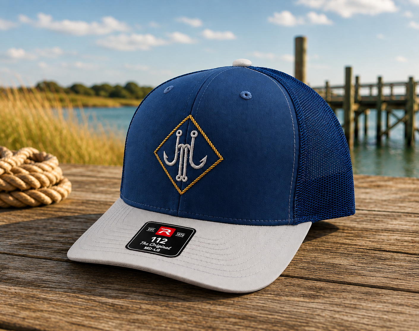 Trucker Hat Blue/Grey