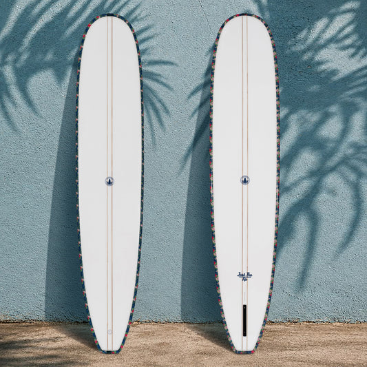 Just The Tip Noserider Longboard Surfboard – Navy Floral - Ships 10/6/26